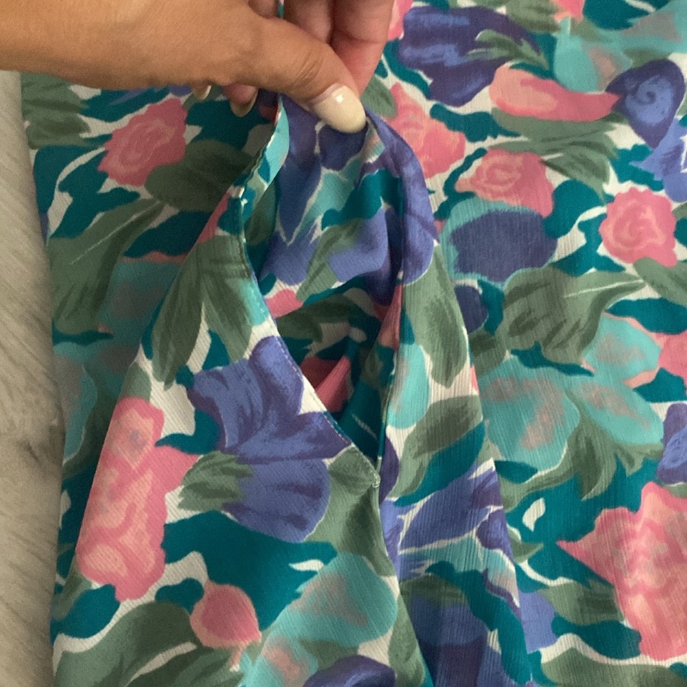 Gold Label Victorias Secret pink and purple Floral Robe Size One Size - Picture 3 of 7